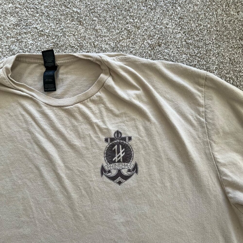 Phinehas Pull Me Out Of The Water Graphic Beige Brown Streetwear Skater Shirt 2X - Picture 3 of 6